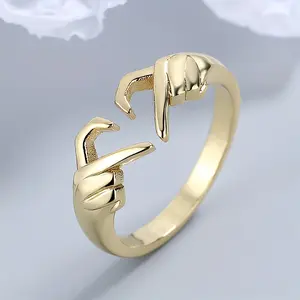 Elegant 3D Heart-Shaped Alloy Couple Ring - Unisex, Versatile, and High-Quality Gift for Valentine'S Day or Mother'S Day, Romantic Jewelry|Elegant Couple Ring|Durable Jewelry