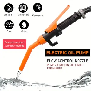 Electric Fuel Transfer Pump Battery Operated – 2.2 GPM Portable Siphon Pump with Flow Control, Dual Battery Option, for Gas, Diesel, Water, Oil, Fits Gas Can & Tank, Handheld Liquid
