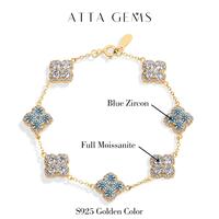 White Moissanite+Blue Zircon Yellow Color