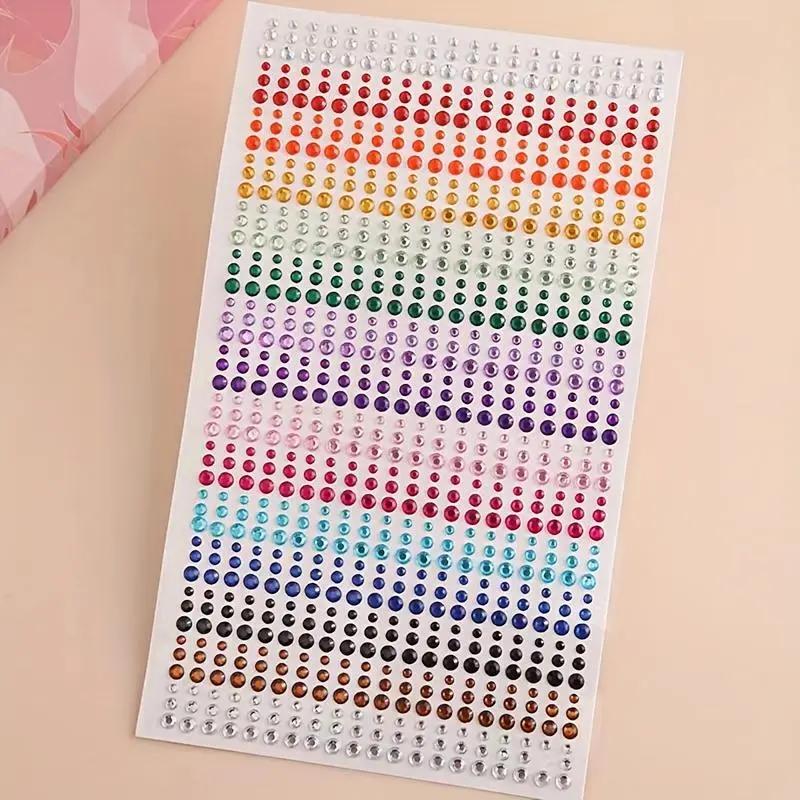 Colorful Gem Stickers for 3D Face Art, 900pcs DIY Festival Eye Jewels, Perfect for Weddings Parties and Easter Celebrations, Sticker Tattoos, Glitter Face Tattoos
