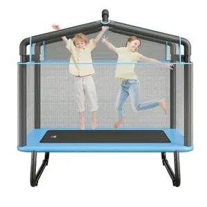 VEVOR 6FT Trampoline for Kids, 72 Indoor/Outdoor Toddlers Trampoline, Mini Baby Trampoline with Safety Enclosure Net, Gymnastics Bar, Hammock, Recreational Trampoline Birthday Gift for 3+ Years KidsVEVOR Super Brand Day