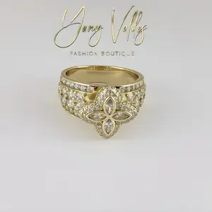 Floral Zirconia Ring for Women | Sizes 5-9