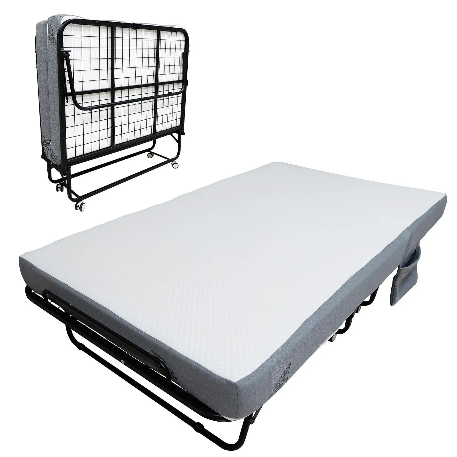 Garvee Heavy Duty Rollaway Folding Bed with 6" Memory Foam Mattress