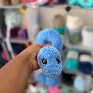 Hand-crocheted snake