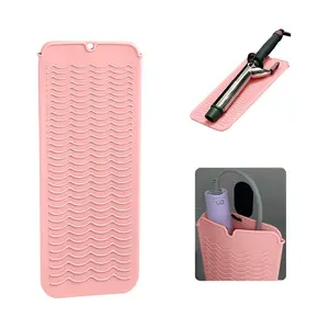 Silicone Hair Curler Storage Bag, Portable Heat Resistant Hair Curler Storage Bag, Hair Styling Tool Organizer for Home & Travel, Carrying Caddy, Space Saving Bags