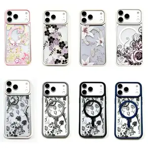 [Magsafe]Vintage Floral & Music Notes Aesthetic Phone Cover foriPhone 11-17 Pro Max & S21-22, Pastel Cottagecore MusicalFloral Tough Case, Made of premium TPU material, wear-resistant, anti-slip and waterproof phone protective cover