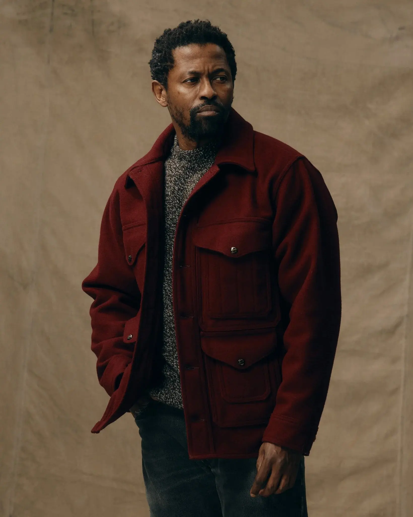 1940s Mackinaw Wool Cruiser Jacket - Wine