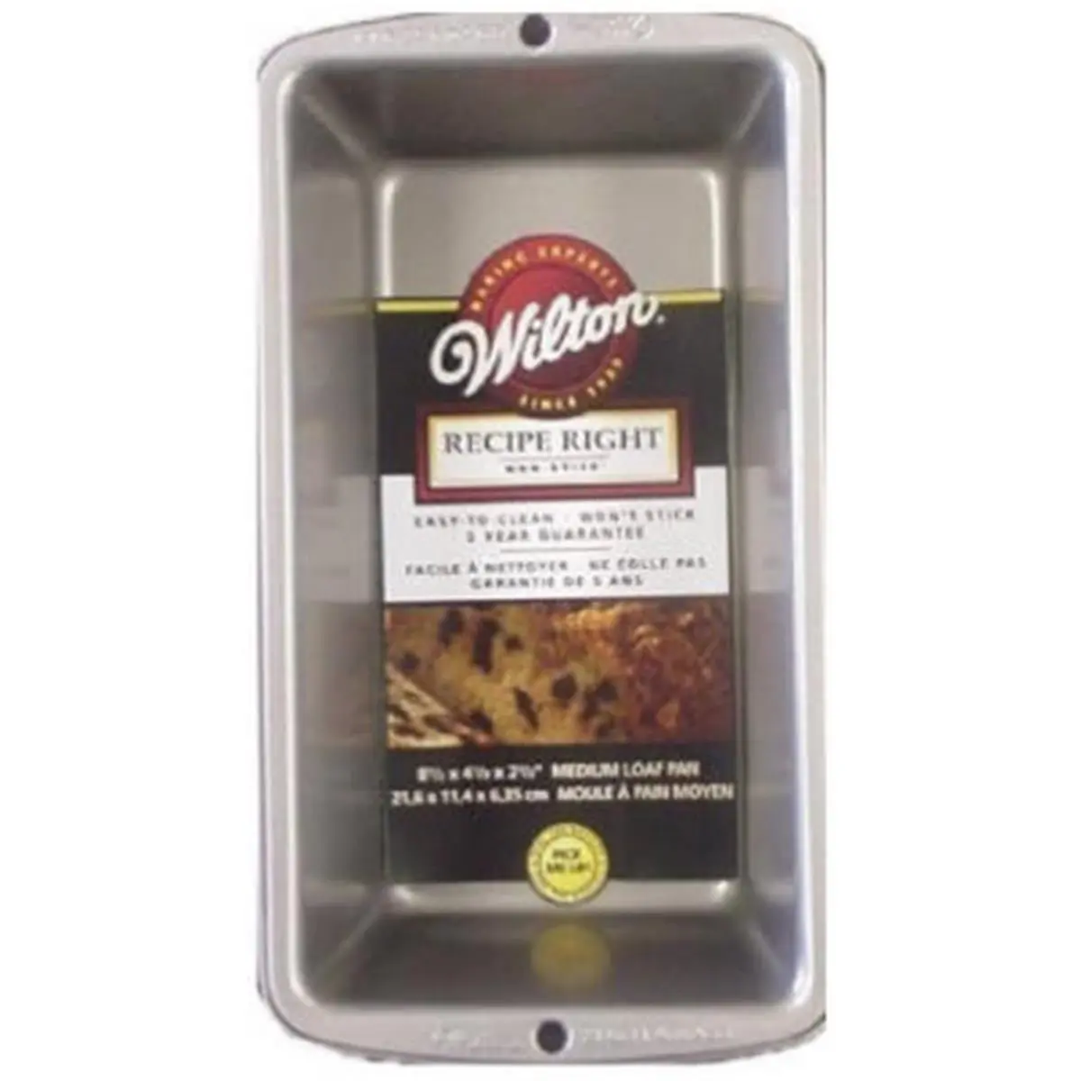 Wilton 2105-950 Steel Recipe Right Non-Stick Bakeware Loaf Pan, 8.5x4.5 in - Medium