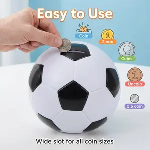 1PC Sports Fans Money Jar Coin Piggy Bank Large Capacity Easy Deposit Withdraw for Football