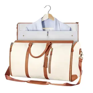 Travel Garment Bag, Convertible Duffel Bag with Shoe Compartment, Ideal for Business Trips & Weekend Getaways, Carry-On Organizer, Lightweight Travel Luggage