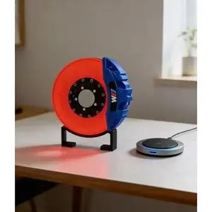 Racing Brake Disc Model Mood Light, Rechargeable Desk Atmosphere Lamp, Creative Auto Decor for Car Enthusiasts Bedroom