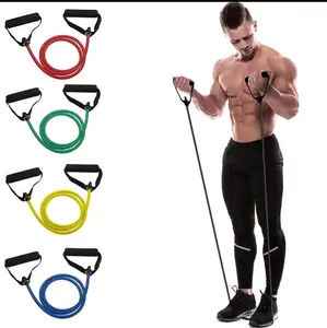 resistance bands with handles exercise bands without  bands with handles for men women straight training equipment at home