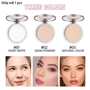 Bear Powder Foundation, Long-Lasting Waterproof Concealer, Natural Finish, Blurring Flawless Coverage, Non-Greasy, Lightweight, Suitable for All Skin Types, Easy Application