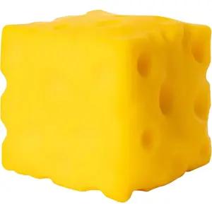 Slow Rising Extra Large Cheese Block Mochi Squishy Toy, Ultra-Soft Memory Foam Giant Stress Relief Fidget Toy, Realistic Fake Food Decorative Novelty Gift for Adults Boys Girls, Office Desk Decor