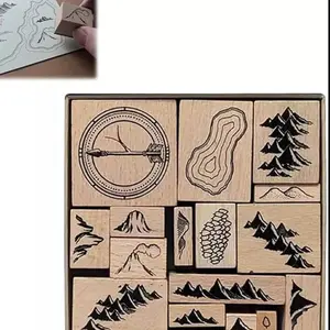 New Handmade Map Making Stamp Kit, DIY Craft Supplies, Perfect for Creative Projects, High-Quality Materials, Easy-To-Use Design, Custom Stamp