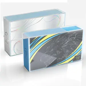 Acrylic Case for 151 Mew & Mega Charizard X EX UPC 1 Pack - Magnetic Sliding Lid - 8mm + 5mm Acrylic Display Case for Mega Charizard UPC + 151 Mew Ultra Premium Collection