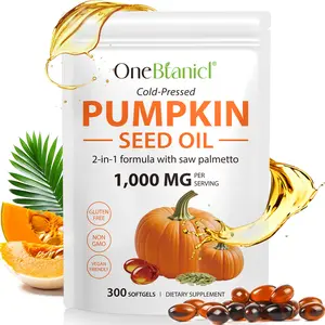 Pumpkin Seed Oil + Saw Palmetto 3000mg, 300 Softgels | Cold Pressed Virgin Oil Rich in Fatty Acids & Phytosterols | Hair, Urinary & Prostate Health Support | Non-GMO Edible Fitness