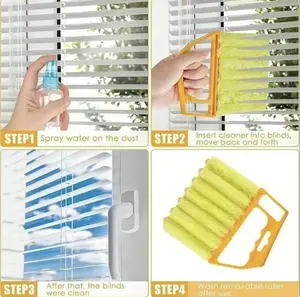 Generic Washable Multifunction Cleaning Window Blinds Brush, 1 Count Portable Home Air Conditioning Cleaner Duster, Household Crevice Cleaning Brush, Household Items
