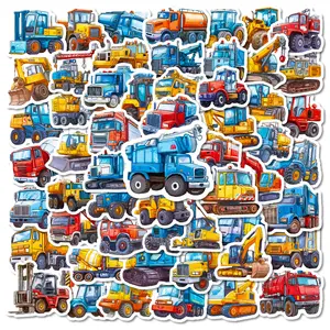 56 Construction Vehicle Graffiti Series Stickers, Suitable for Faith Based Designs Such As Scrapbooks, Diaries, Laptops, Water Bottles, Cars, Etc., Gifts with Positive Information, Truck Car Decal