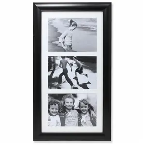 Lawrence Frames 536057T Three Opening Collage Frame - Black- 0.71 in.