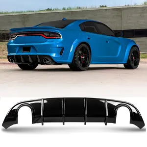 [V3 Style Rear Bumper Diffuser] Rear Diffuser V3 Style For Charger 2015 2016 2017 2018 2019 2020 2021 2022 2023 Rear Diffuser Rear Lip Bumper Diffuser Rear Valance Diffuser (Non Widebody Model)