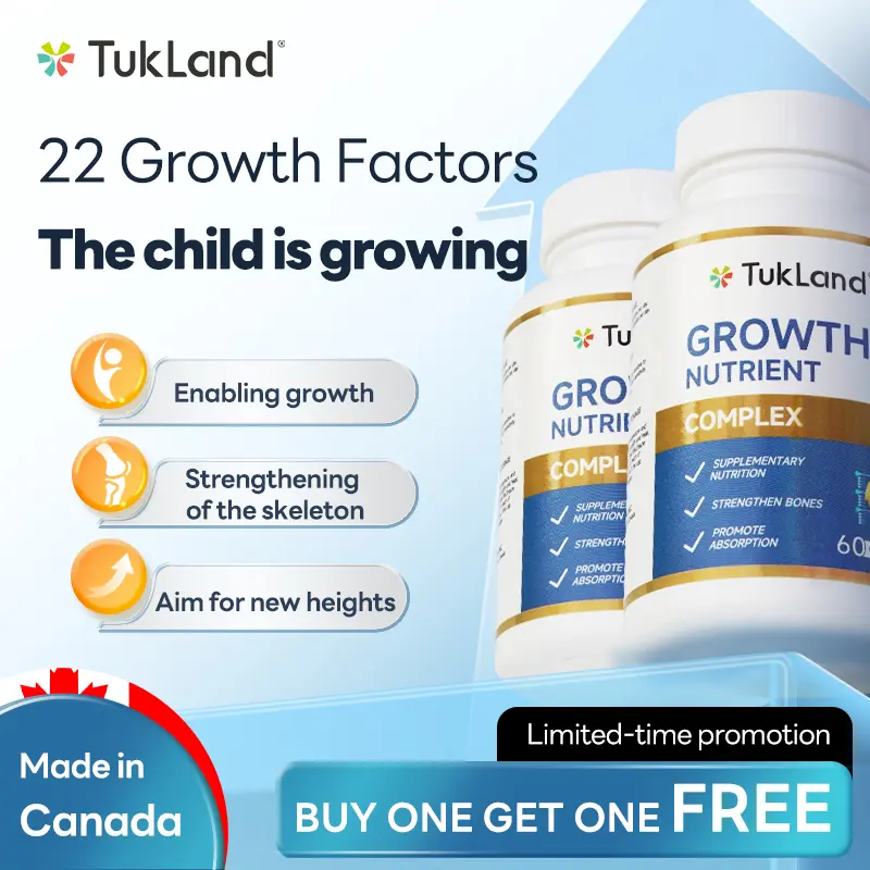Buy One Get One Free TukLand Growth Factors for Children - 22 Factors to Support Fast Growth & Bone Strengthening - Buy One Get One Free