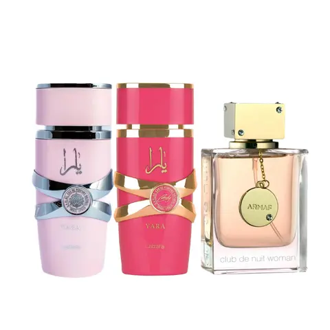 Women's Lattafa Yara, Yara Candy & Armaf Club de Nuit EDP 3.6 Oz Bundle Set - Women Perfumes, Designer-Inspired Perfume Set, Evening Elegance Floral Fruity Fragrance, Single Item