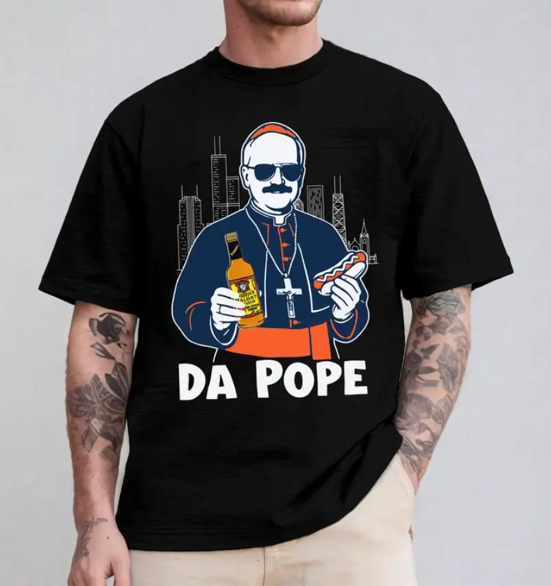 Funny Chicago Pope Leo XIV "Da Pope" Drink Malort T-Shirt, Bald Eagle, SR Traditional Catholic Christian Religious Tee Shirt, Gift For Everyone, Top