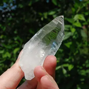 3.25in 87g DT Lemurian Seed Quartz Crystal Laser Starbary, Trigonic Record Keepers, Peñas Blancas, Colombia