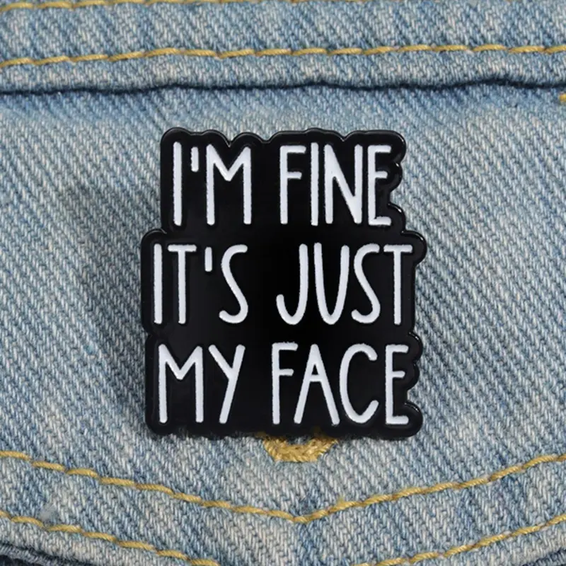 Slogan Enamel Pin, Alloy Brooch Pin, Fashion Brooch for Women & Men Suitable for Backpacks, Jeans, Scarves, Hats Decoration, Creative Gift, Men Accessories