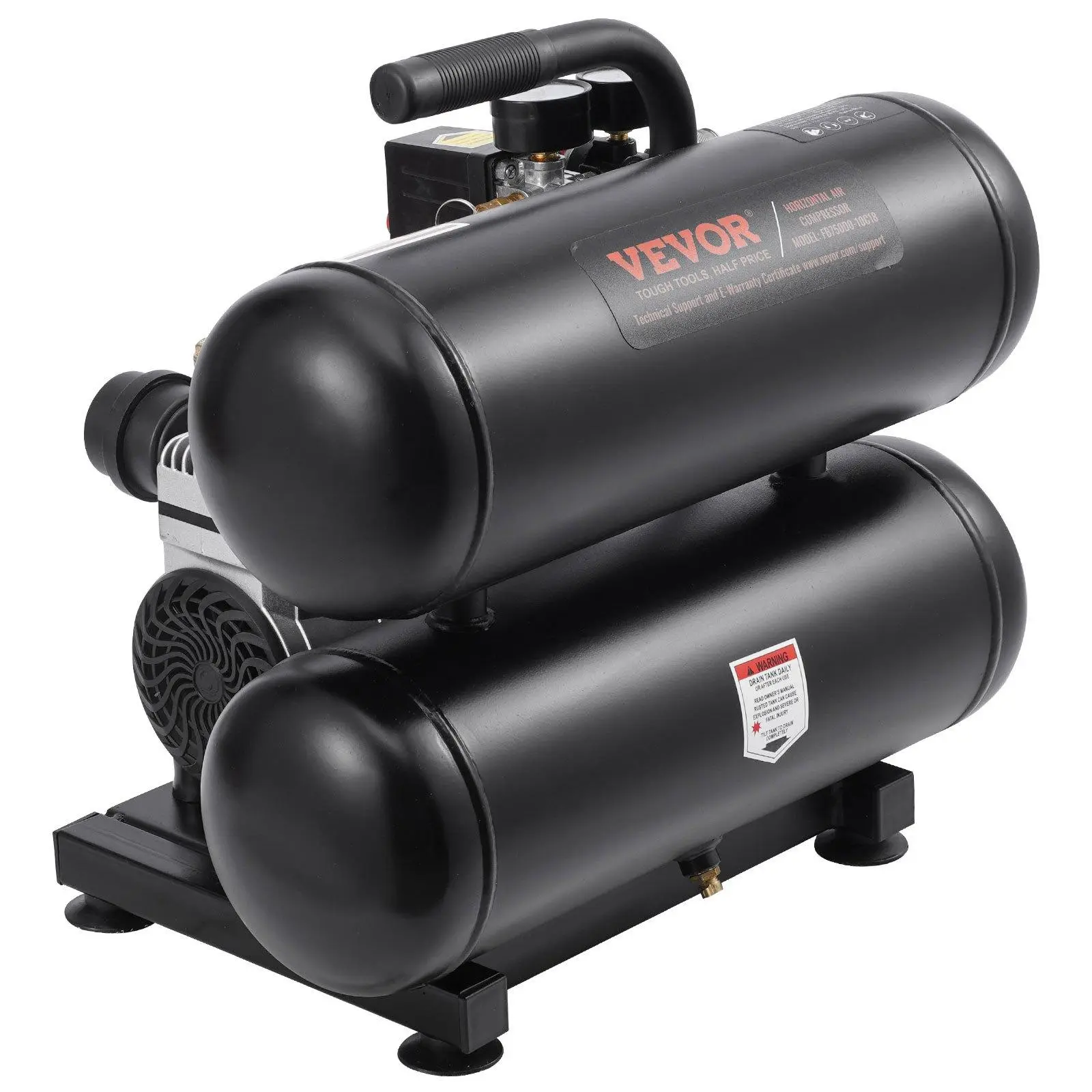 Air Compressor Compact Portable Oil Free Compressor 4.6 Gallon 90 PSI