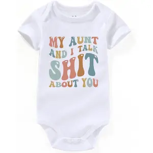 my aunt and i talk about you Baby Clothes boy funny sayings auntie bestie girl bodysuits