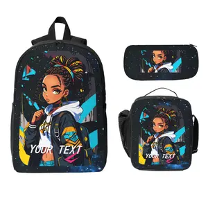 3-Piece Cool and Trendy Backpack Set for Girls – Available in shoulder bag and three-piece set. Unisex school backpack set, suitable for boys and girls to use for daily school and outdoor activities.