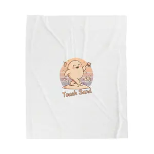 Touch Sand plush blanket | Touch Grass meme, go outside self-care