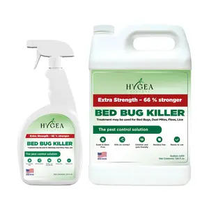 Hygea Natural Extra Strength Bed Bug Spray 24 oz & 1 Gallon Refill Comprehensive Treatment Solution Fast Acting Non Toxic Formula Made in USA - Pack