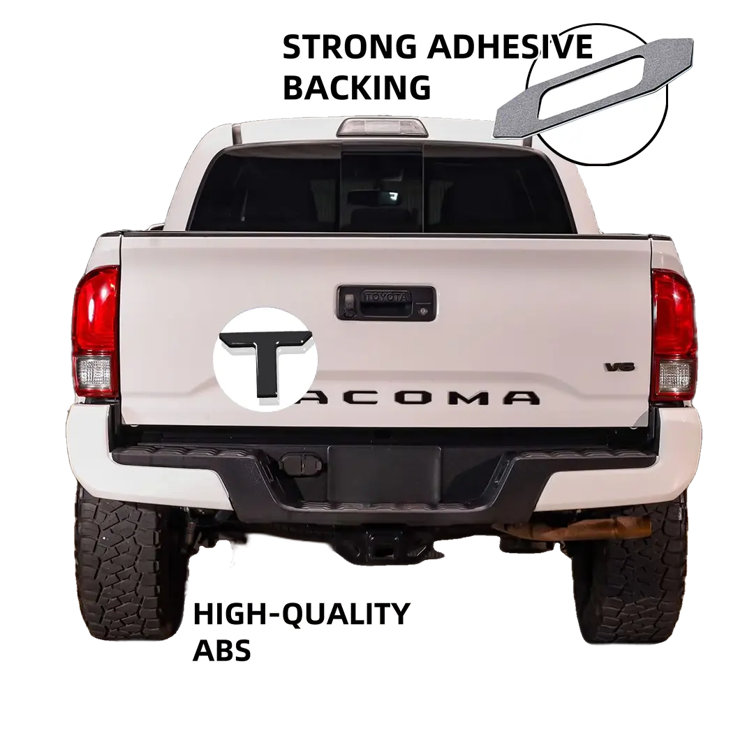 3D tailgate letters exterior accessories Compatible with 2016 2017 2018 2019 2020 2021 2022 2023 tacoma Models strong 3m adhesive ABS engineering plastics  Accessory Matte black Car Truck Decal Car Decals Car Decals