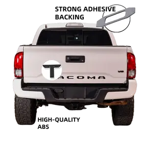 3D tailgate letters exterior accessories Compatible with 2016 2017 2018 2019 2020 2021 2022 2023 tacoma Models strong 3m adhesive ABS engineering plastics  Accessory Matte black Car Truck Decal Car Decals Car Decals