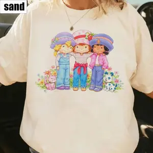 70s Cartoon Shirt, Nostalgia Friends Strawberry Shortcake Shirt, Cute Unisex Tshirt WFU