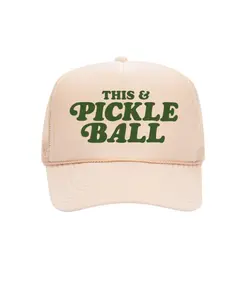 This & Pickleball - Cream Foam Trucker Hat