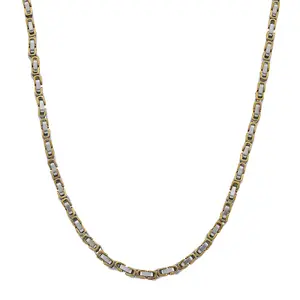 Byzantine Chain Necklace in ION Plated Yellow Gold and Stainless Steel 2022 Inches Christmas Gifts