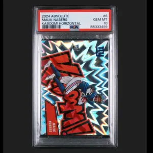 2024 Malik Nabers #6 Kaboom Horizontal Collectible Sports Card, PSA Gem Mint 10, Collectible Sports Cards