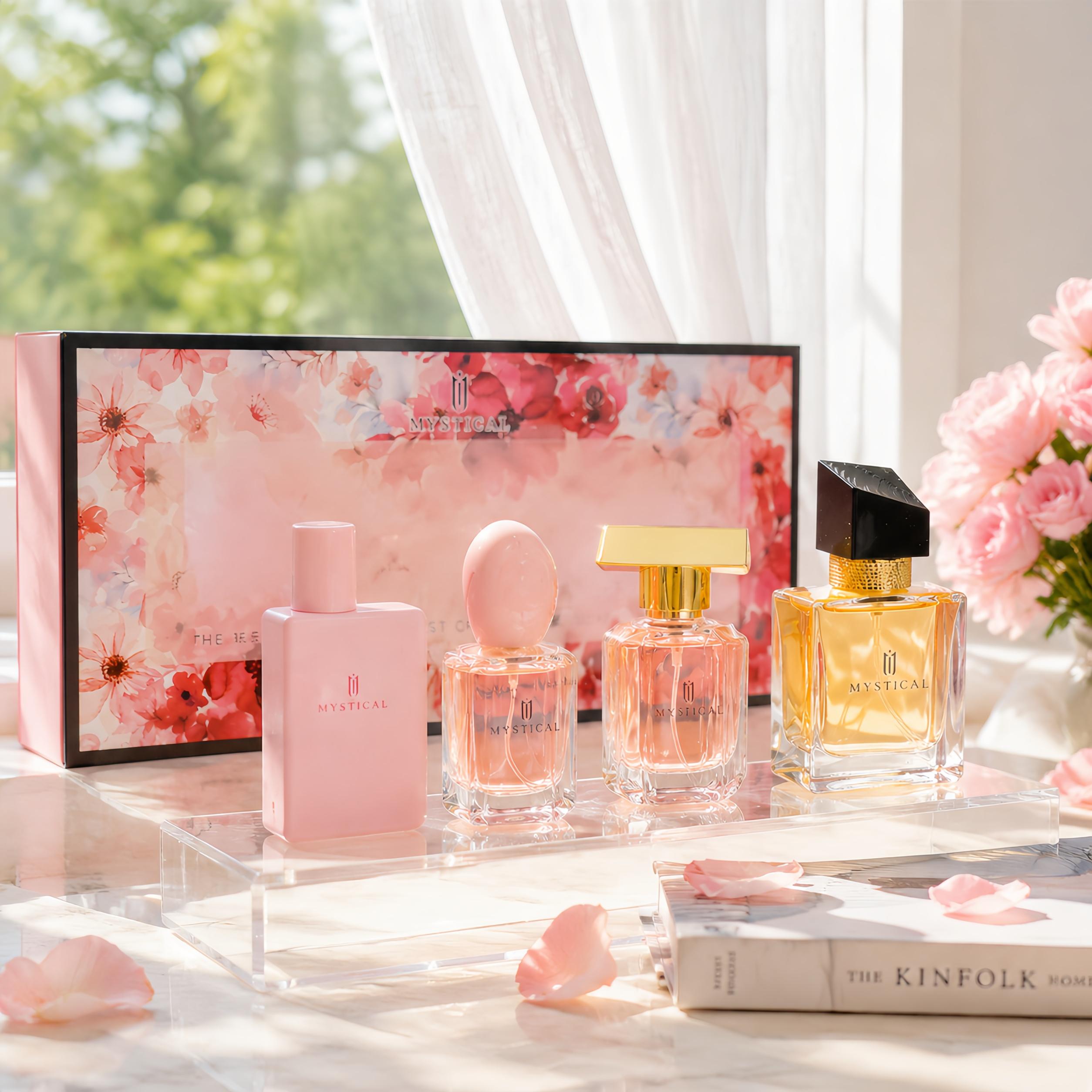 MYSTICAL Women's Perfume Set (30MI*4 )IRomantic Floral & Fruity Notes I Dating & Parties I ldeal Gift for Birthday& Anniversary I women's perfume|long lasting perfumes|mini perfumes woman |different flavor fragrance ensemble backtoschool MYSTICAL Women's Perfume Set (30MI*4 )IRomantic Floral & Fruity Notes I Dating & Parties I ldeal Gift for Birthday& Anniversary I women's perfume|long lasting perfumes|mini perfumes woman |different flavor fragrance ensemble backtoschool