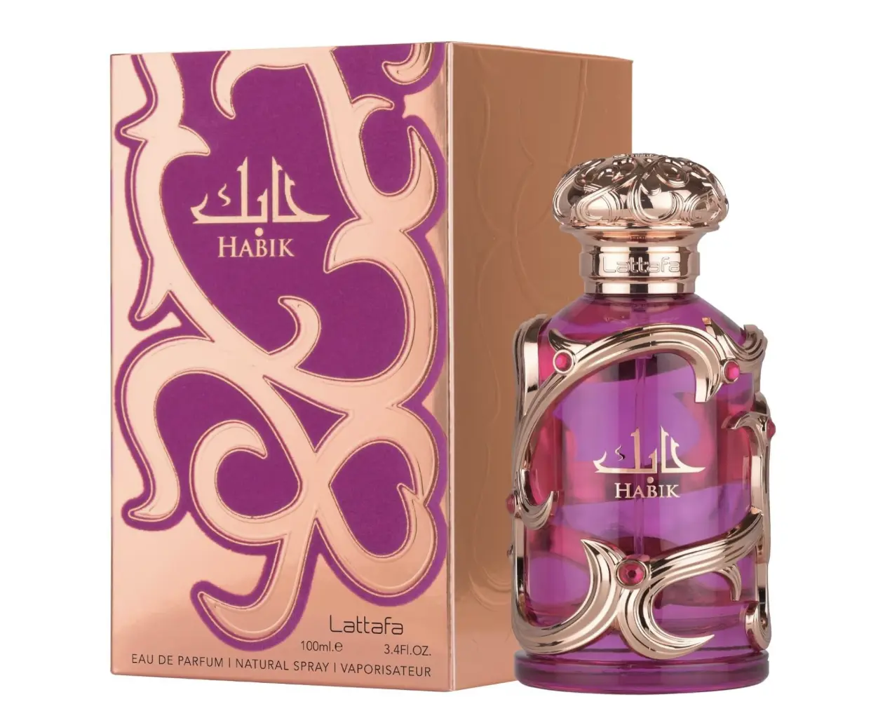 Lattafa Habik for Women Eau de Parfum Spray – 100 ml Floral Fruity Fresh Amber Perfume
