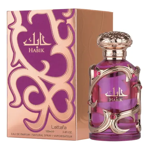 Lattafa Habik for Women Eau de Parfum Spray – 100 ml Floral Fruity Fresh Amber Perfume