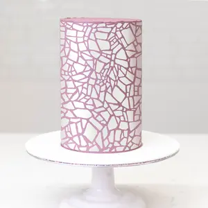 Reusable Plastic Cake Stencil - Gemma Bakeware Decorating Tool, Reuse-Friendly Accessory for Kitchen Baking