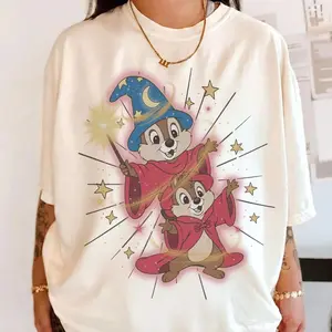Vintage Retro #ChipAndDale Sorcerer Shirt, Double Trouble #ChipAndDale Fantasia Fantasmic Tee, World Family Matching RTZCZ