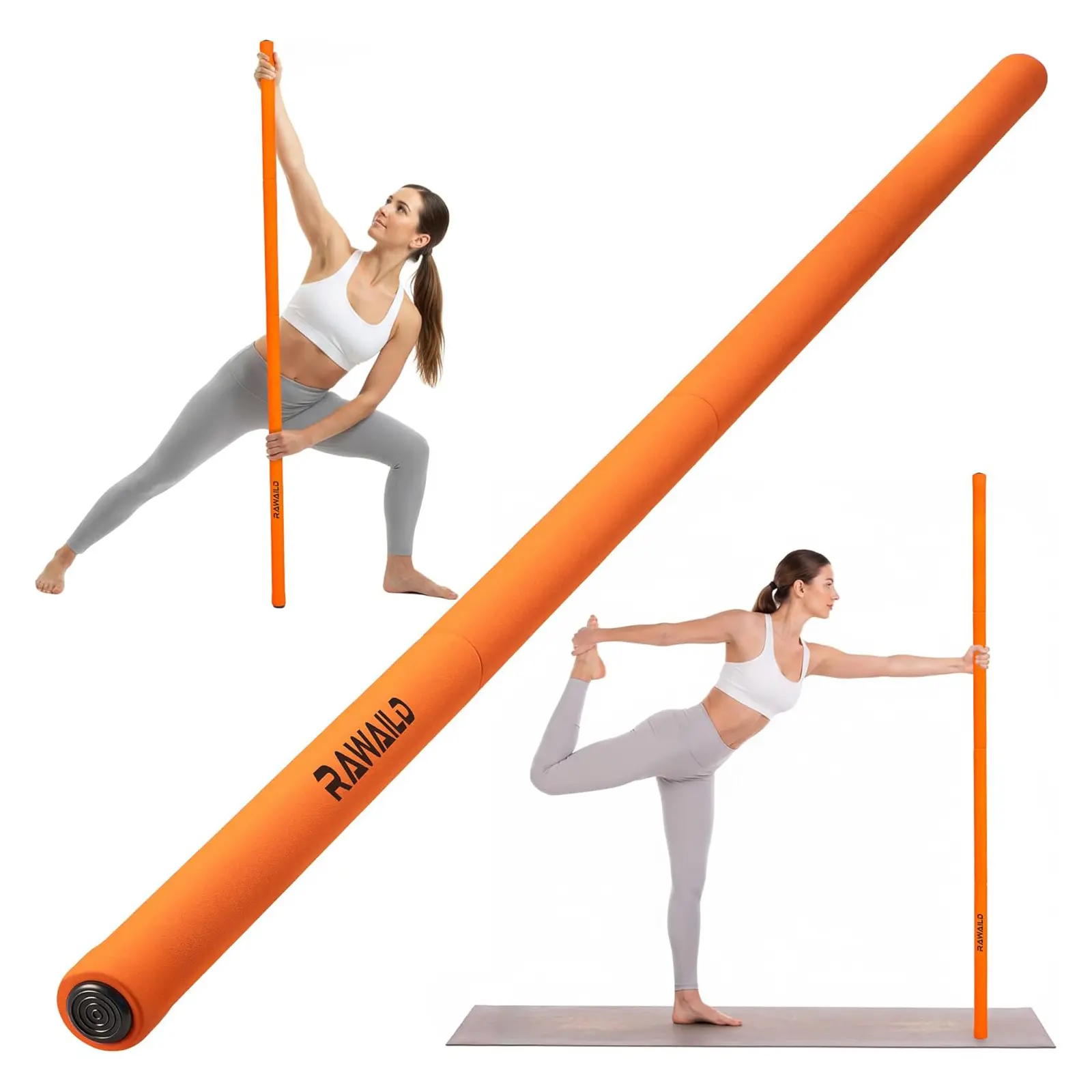 Yoga Stick, Upgraded 5ft Sturdy Steel Mobility Stick, Adjustable Exercise Equipment for Stretching, Flexibility & Balance, Physical Therapy & Posture Correction, Shoulder & Back Relaxation