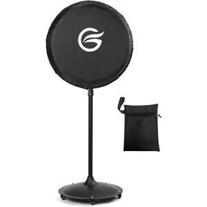 Heavy Duty  Outdoor Fan Cover for 24 Inch Pedestal and Wall Mount Fans, Black, 420D Material,  Protection