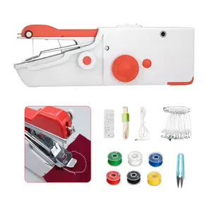 Portable Mini Handheld Sewing Machine without Battery,1 Count Electric Sewing Machine for Beginner,Sewing Supplies with Accessories for Quick Fixes,Travel & DIY Crafts