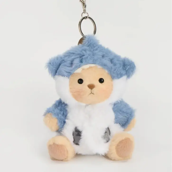 5.9 Inches Blue Shark Brown Mini Bear